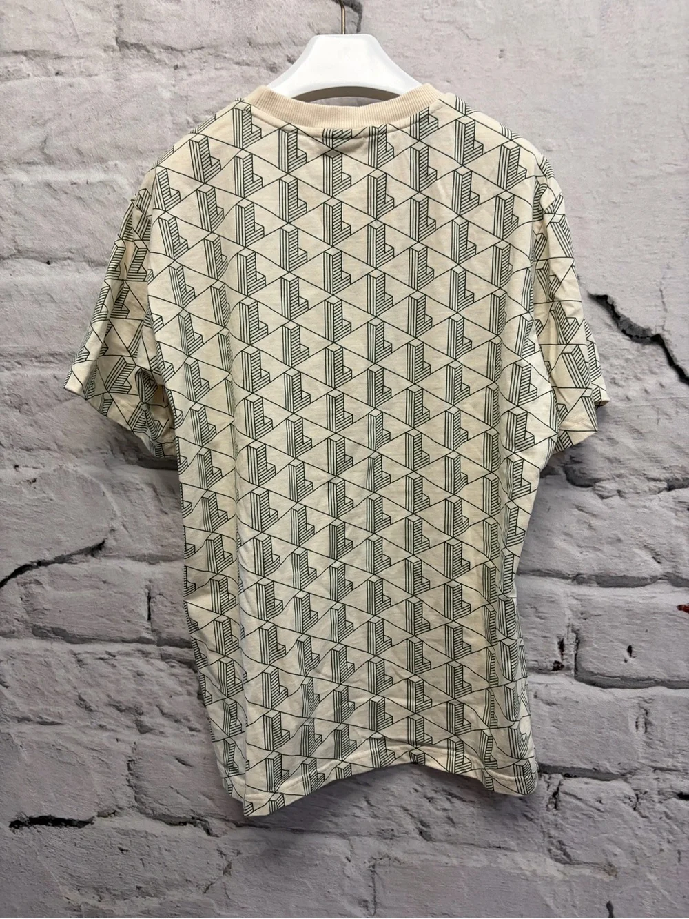 Lacoste Live Monogram T-shirt Relaxed Fit Unisex AllOver Print Geometric